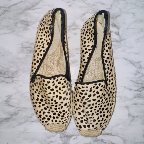 Soludos Women's Animal Print Slip On platform Espadrille Shoes size US 8 - Picture 5 of 10